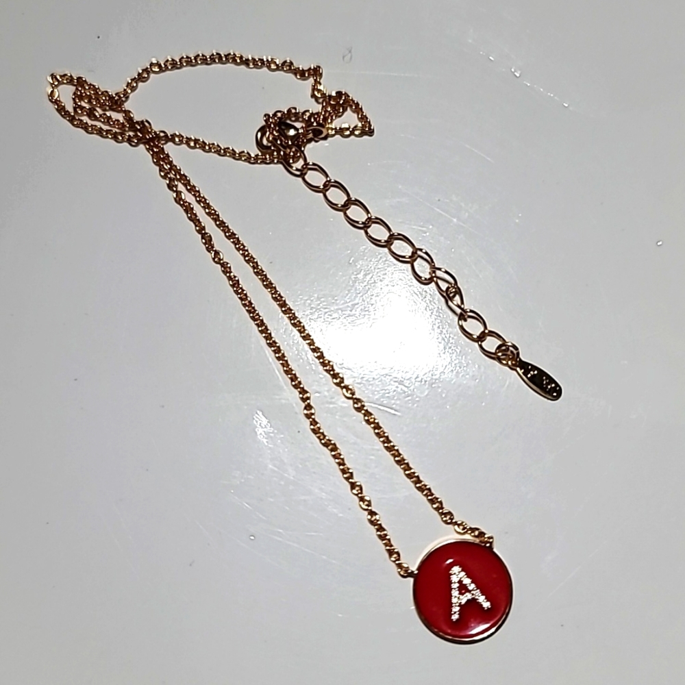 Barzel Red Crystal & 18k Gold-Plated Pendant Necklace